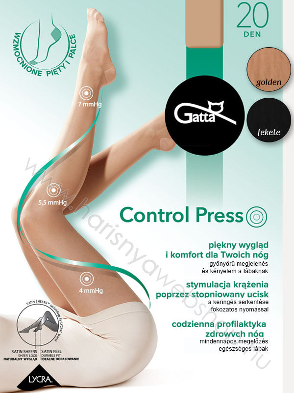 kompressziós  harisnyanadrág enyhe 4-7 mmHg, 20den Gatta CONTROL PRESS méret: 5 /XL - termékkép