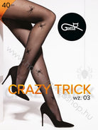 harisnyanadrág mintás halloween pók mintás, 40den Gatta CRAZY TRICK 03 méret: 5 / XL - termékkép
