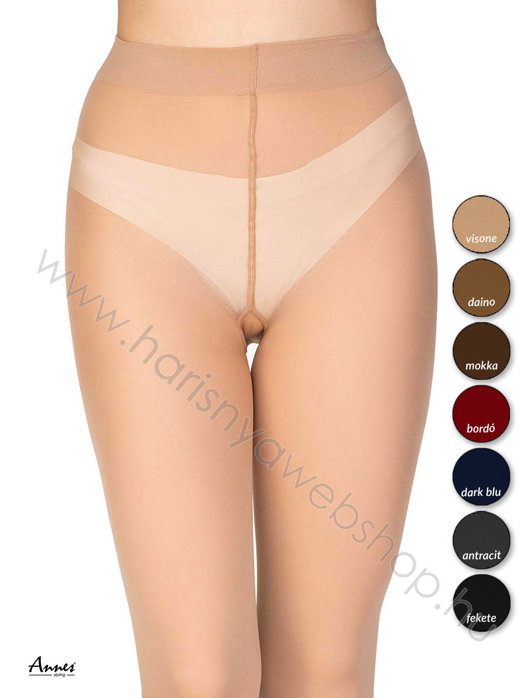 nem átlátszó  harisnyanadrág mikroszálas puha, 60den Annes CLODE méret: 5 / XL - 3. kép